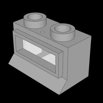 Cửa sổ LEGO Compatible 1 x 2 x 1 Classic có bệ dài (Complete) (27bc01.dat)