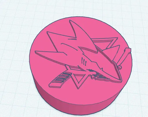 Puck hockey San Jose Sharks (có logo, đúng kích thước thật) - Image 1