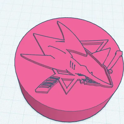 Puck hockey San Jose Sharks (có logo, đúng kích thước thật)