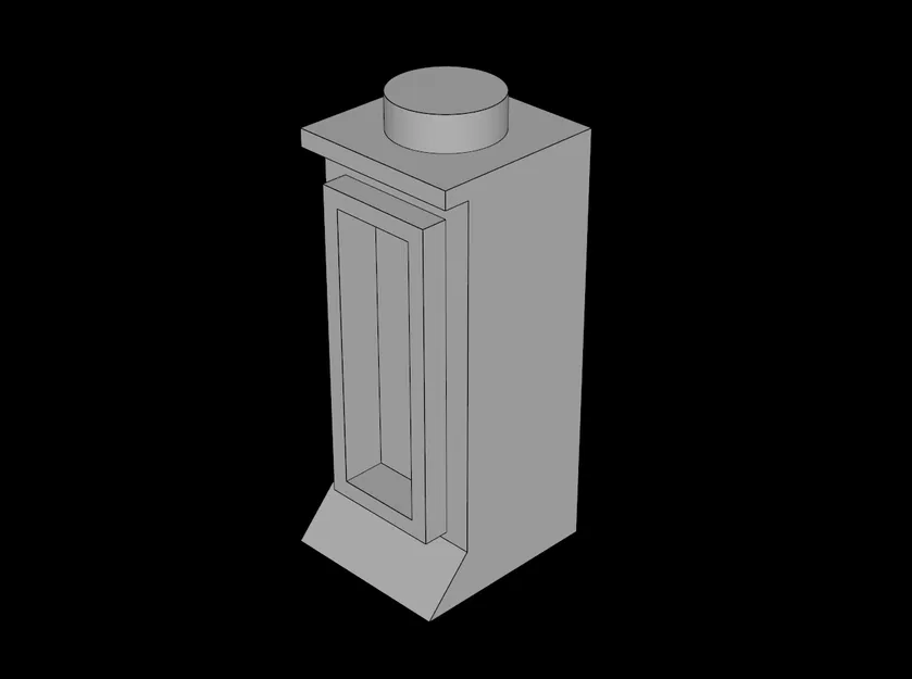 Cửa sổ LEGO Compatible (29a.dat) 1 x 1 x 2 Classic với Solid Studs - Image 1