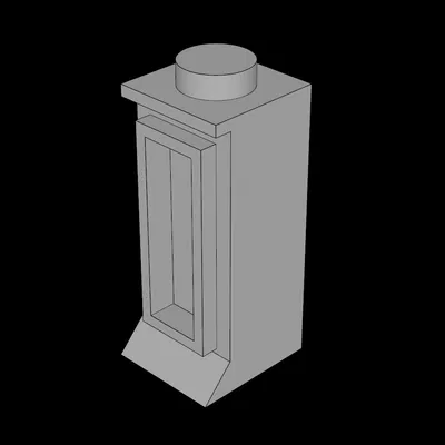 Cửa sổ LEGO Compatible (29a.dat) 1 x 1 x 2 Classic với Solid Studs