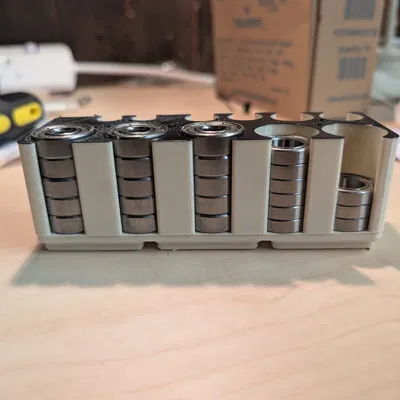 Khay Gridfinity đựng vòng bi 1x3 dạng Coin (608, 6801, 625, 624, 623)