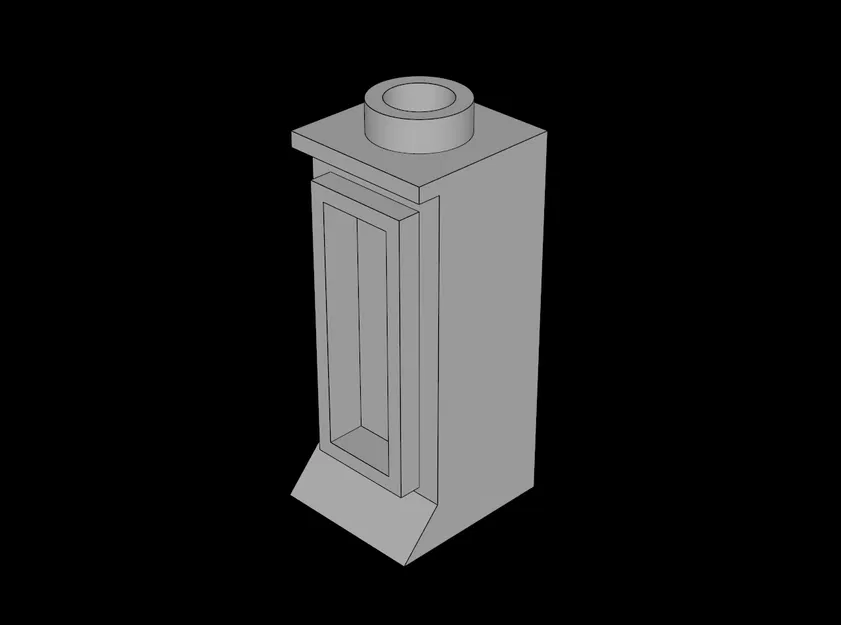 Cửa sổ Lego Compatible (29b.dat) 1 x 1 x 2 Classic kèm bệ dài - Image 1