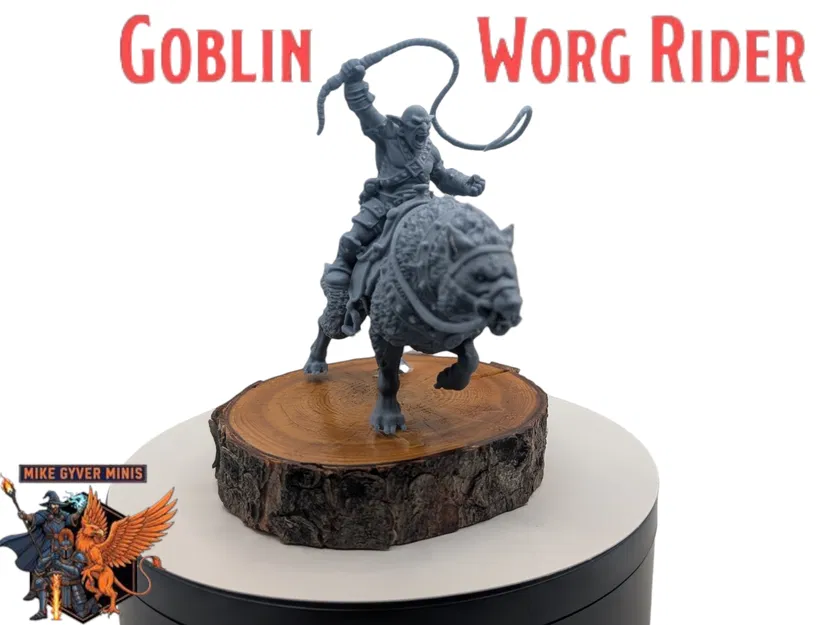 Goblin Worg Rider - MGM Mini Print-Ready - Image 1