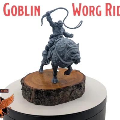 Goblin Worg Rider - MGM Mini Print-Ready