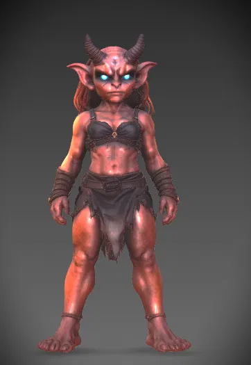 Infernal Oni Daughter – Mô hình nữ chiến binh quỷ fantasy - Image 1