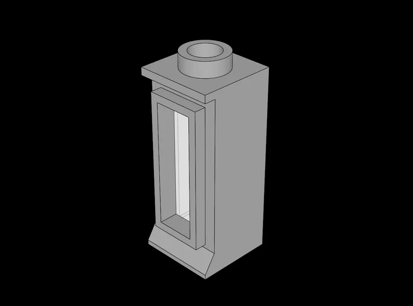 Cửa Sổ Lego Tương Thích (29cc01.dat) 1 x 1 x 2 Cổ Điển Có Ngưỡng Ngắn (Hoàn Chỉnh) - Image 1