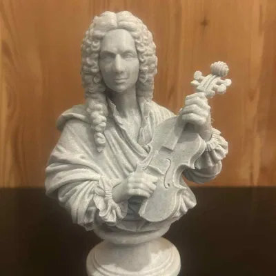 Antonio Vivaldi – Tượng bán thân kèm violin