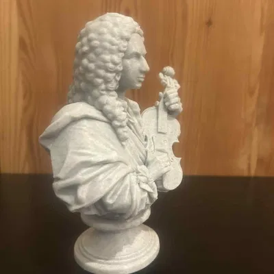 Antonio Vivaldi – Tượng bán thân kèm violin