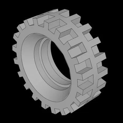 Lốp LEGO Compatible (56897.dat) Tyre 11/65 x 18 Offset