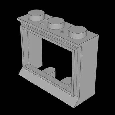 Cửa sổ Lego Compatible (31a.dat) 1 x 3 x 2 Classic với Solid Studs