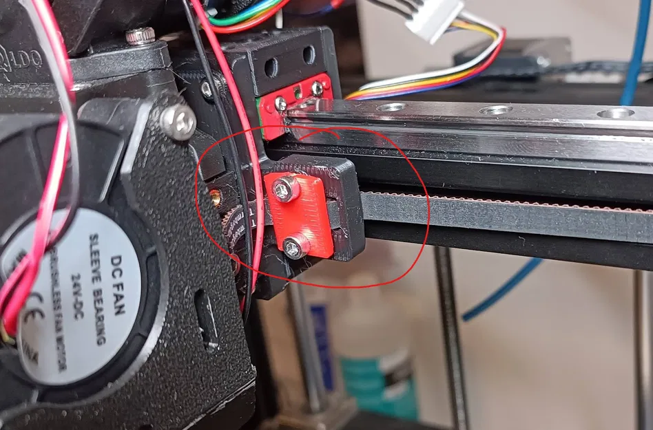 Better Hero Me Ender 5 Style Linear Rail Front Belt Connection (bản cải tiến) - Image 1