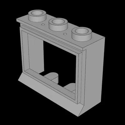 Cửa sổ LEGO Compatible (31b.dat) 1 x 3 x 2 Classic, bệ dài