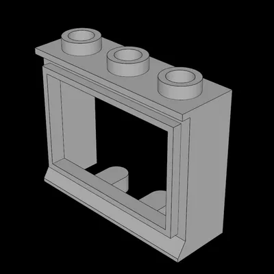 Cửa sổ Lego Compatible (31c.dat) 1 x 3 x 2 Classic có bệ ngắn