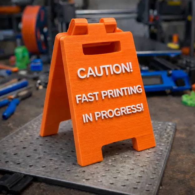 Bảng “CAUTION!! FAST PRINTING IN PROGRESS” - Image 1