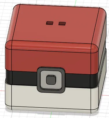 Móc khóa Pokéball Low Poly - Image 1