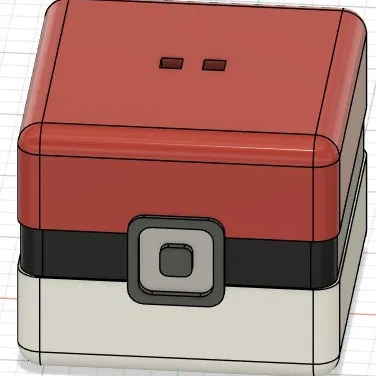 Móc khóa Pokéball Low Poly