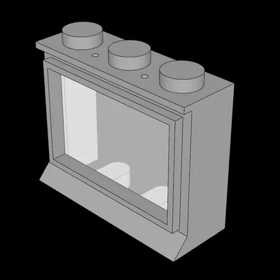 Cửa sổ Lego Compatible (31ac01.dat) 1 x 3 x 2 Classic (Solid Studs, Complete)