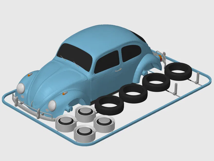 Kit Card VW Beetle Käfer tỉ lệ 1:24 - Image 11