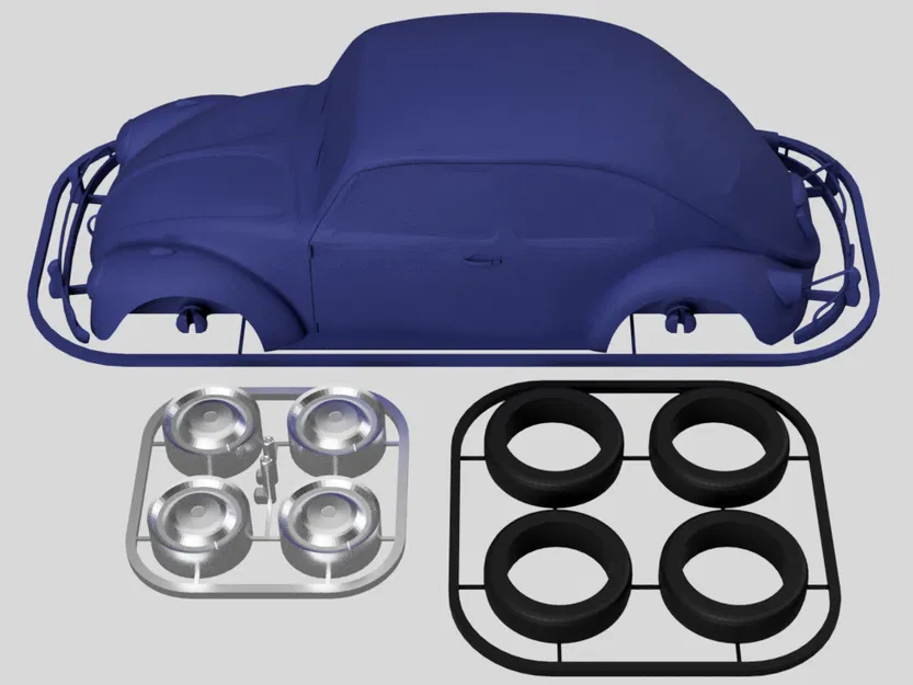 Kit Card VW Beetle Käfer tỉ lệ 1:24 - Image 17