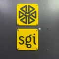 Khối cube SGI (Silicone Graphics) và logo chữ (File CAD) - Thumbnail 2