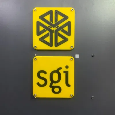 Khối cube SGI (Silicone Graphics) và logo chữ (File CAD)