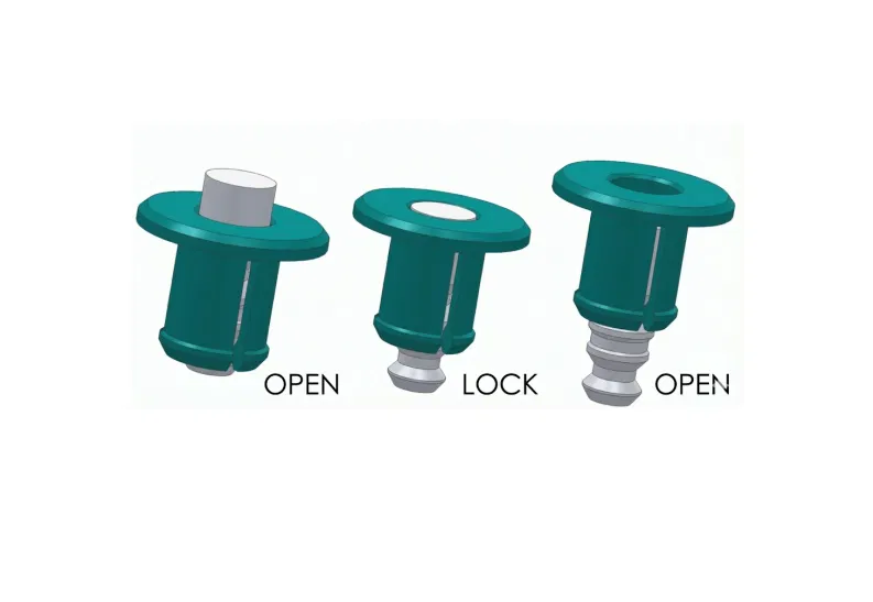 Đinh tán ấn vào (push-in) / pin / clip ô tô cho lỗ 6, 7, 8, 10 mm - Image 1