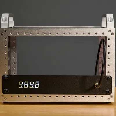 Pico GPS Clock - Mặt ốp 1U cho Mini Rack (Raspberry Pi Pico)