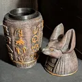 Bình Canopic Ai Cập: Duamutef (Đầu Chó Rừng) - Thumbnail 2