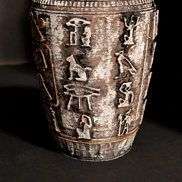 Bình Canopic Ai Cập: Duamutef (Đầu Chó Rừng) - Image 5