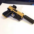 Suppressor & Barrel Ren Cho Glock Fidget Keychain – Đồ Chơi Mini Slide-Action In 3D - Thumbnail 1