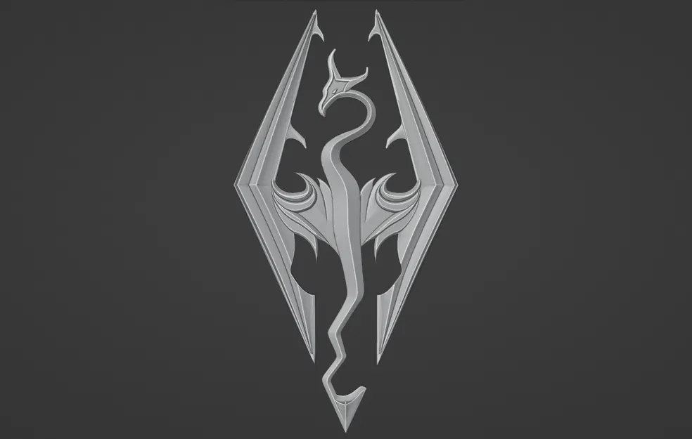 Logo/Emblem Skyrim (Elder Scrolls) dạng nổi - Image 1