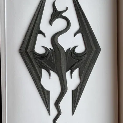 Logo/Emblem Skyrim (Elder Scrolls) dạng nổi