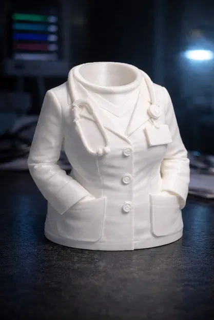 Kệ cắm bút áo blouse bác sĩ nữ – Organizer bàn làm việc thanh lịch cho nữ ngành y - Image 2