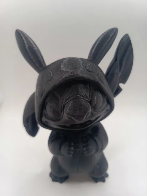 Stitch mặc bộ đồ Pikachu (kigurumi) – mô hình mini để bàn - Image 3