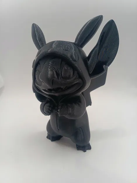 Stitch mặc bộ đồ Pikachu (kigurumi) – mô hình mini để bàn - Image 4