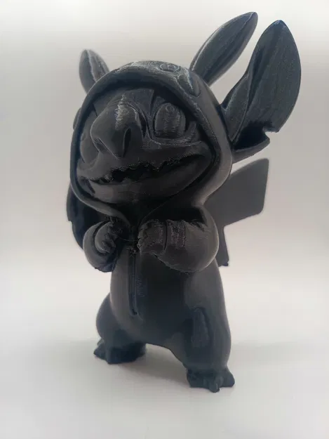 Stitch mặc bộ đồ Pikachu (kigurumi) – mô hình mini để bàn - Image 5