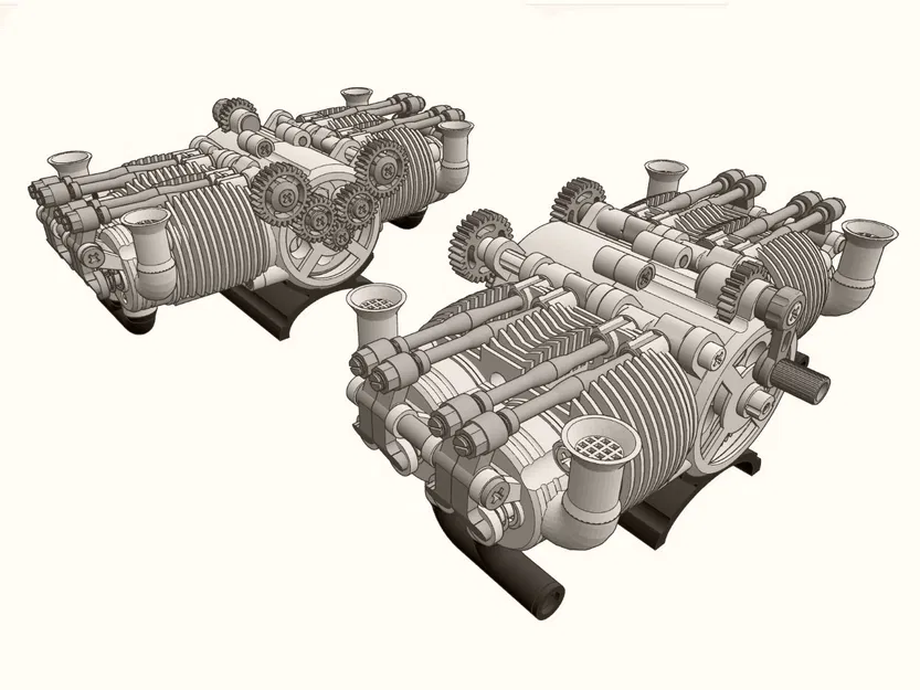 Động cơ Boxer OHV 4 xi-lanh (4 Cylinder OHV Boxer Engine) - Image 7