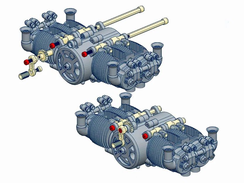 Động cơ Boxer OHV 4 xi-lanh (4 Cylinder OHV Boxer Engine) - Image 11