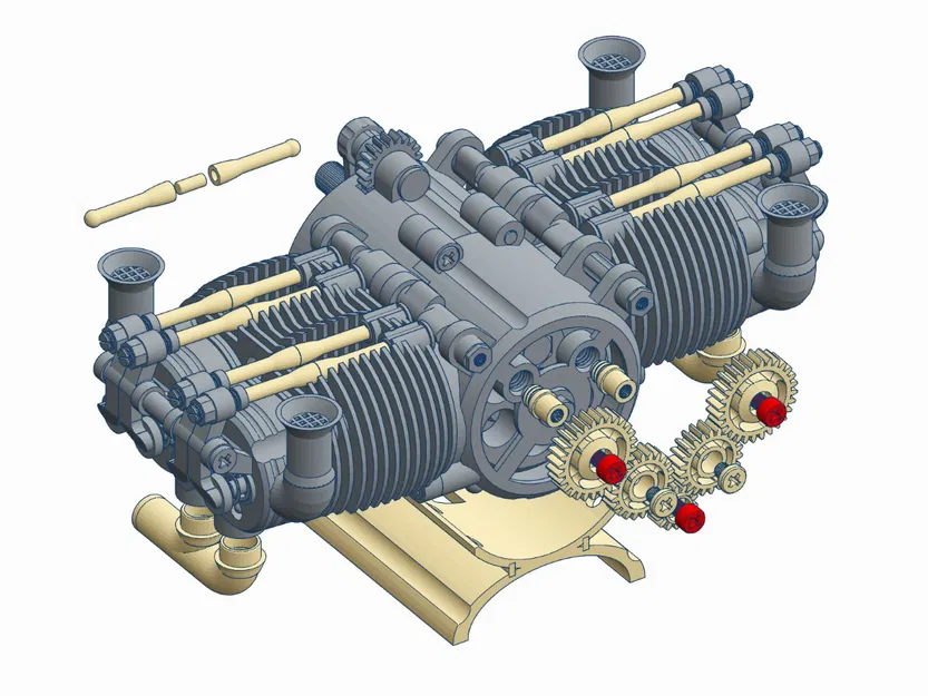 Động cơ Boxer OHV 4 xi-lanh (4 Cylinder OHV Boxer Engine) - Image 12