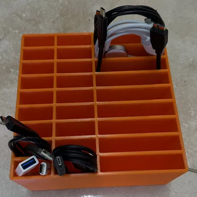 Bộ sắp xếp dây cáp (Cable Organizer) Gridfinity 4x4