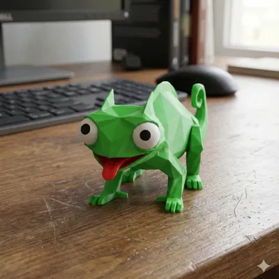 Cartoon Chameleon – Tắc kè hoa hoạt hình để bàn