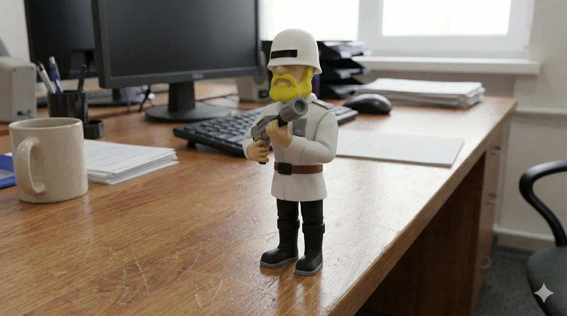 Kapitan Bomba – Tượng Figurine để bàn (Spool Keeper) phong cách Cartoon - Image 1