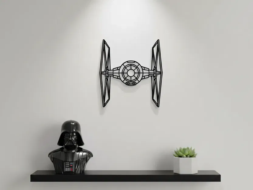 Tranh treo tường TIE Fighter tối giản / Star Wars - Image 1