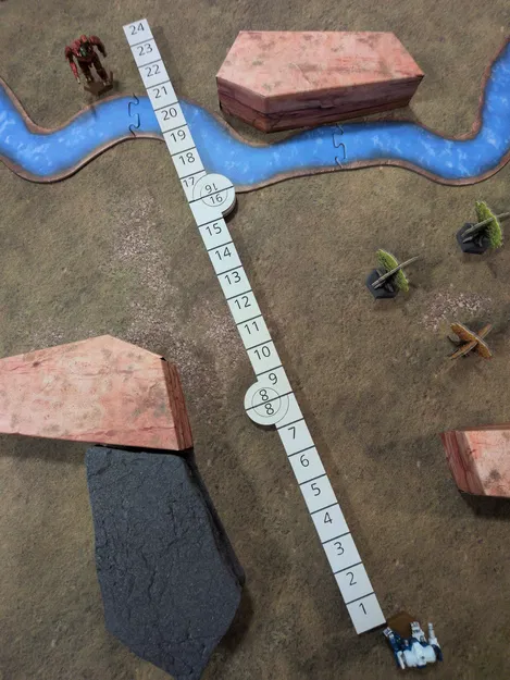 Thước đo Wargaming gập lại (Foldable Wargaming Ruler) - Image 1