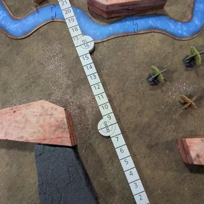 Thước đo Wargaming gập lại (Foldable Wargaming Ruler)