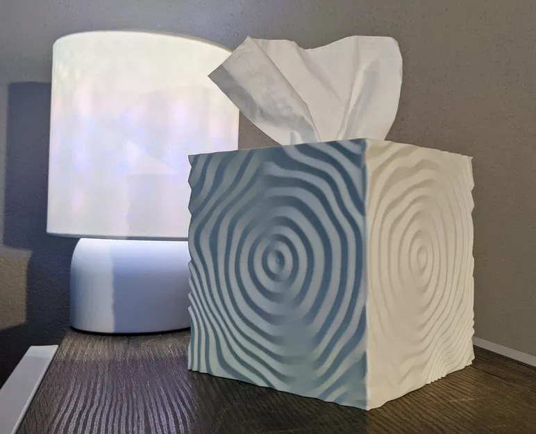 Nắp bọc hộp khăn giấy gợn sóng Ripple Tissue Box Cover - Image 1