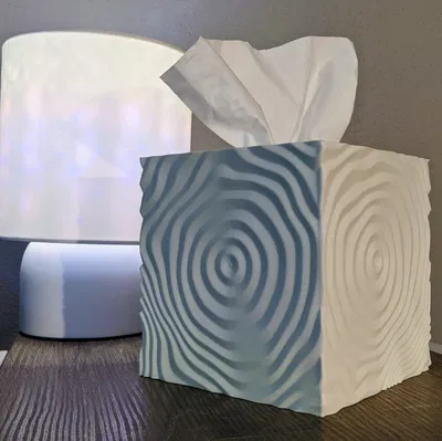 Nắp bọc hộp khăn giấy gợn sóng Ripple Tissue Box Cover