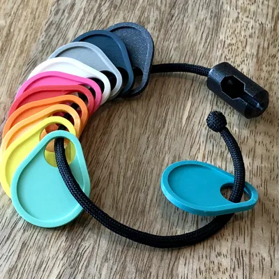 Mẫu thẻ swatch filament kèm connector vòng paracord