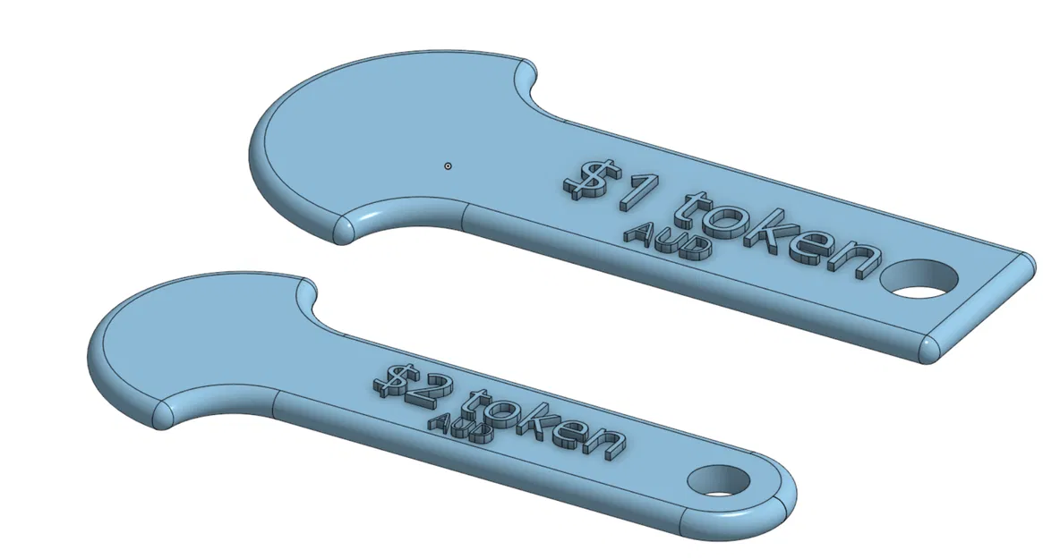 Token/xu tái sử dụng cho xe đẩy mua sắm (AUD $1 & $2) - Image 2